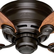 Hunter - Low Profile Indoor Low Profile Ceiling Fan, 42-inch, New Bronze, Traditional-style, 3-speed WhisperWind Motor, 51061, for living rooms, bedrooms, home offices, kitchens