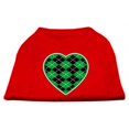 thumbnail image 1 of Argyle Heart Green Screen Print Shirt Red Xs (8), 1 of 1
