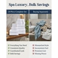 thumbnail image 5 of LANE LINEN 24 Piece Bath Towel Set - 100% Ring Spun Cotton - Family-Size Comfort, Lasting Fluffy Softness - White, 5 of 9