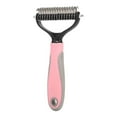 thumbnail image 1 of Pet Comb Double Untie Knot Rake Pet Dog Brush Hair Tool Grooming F9p0, 1 of 8