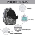thumbnail image 4 of Grey Dog Paw Footprint Backpack for School,Cute School Bag,Schoolbag with Adjustable Shoulder Straps & Padded Back,15.3"x11"x7.1".﻿, 4 of 6
