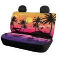 thumbnail image 5 of CHAQLIN Tropical Sunset Silhouette Rear Seat Covers for SUV, 2 Piece Elastic Long Rear Backseat Covers Soft Stretch Car Seat Covers, 5 of 7