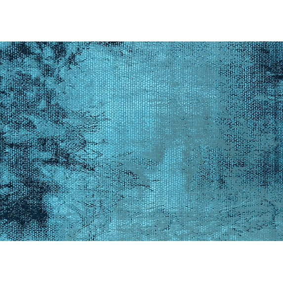 Ahgly Company Indoor Rectangle Oriental Light Blue Industrial Area Rugs, 8' x 10'