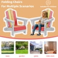 thumbnail image 2 of FUNDAZE HDPE Adirondack Outdoor Chair, Foldable & Weather-Resistant Patio Chair for Garden Lawn Deck,Red-to-Pink Gradient, 2 of 7