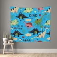 thumbnail image 2 of Balery Cute Dinosaurs Pattern Tapestry 60x51 Inches - Large Wall Hanging Tapestry for Bedroom, Living Room, Dorm Decor - Artistic and Aesthetic Room Decor, 2 of 9