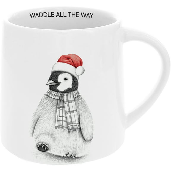 Pavilion Gift Company - Waddle - 17 oz Mug Coffee Tea Penguin Arctic Christmas Holiday Drinkware Kitchenware