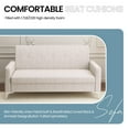 thumbnail image 6 of Aukfa Loveseat Sofa Couch with Storage Underneath, Small Couch for Bedroom, Living Room, Dorm, Beige, 6 of 8