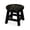 Espresso, variant on Carved Wooden Stool | Used as Mini Table or Child's Seat | Built with High - Quality Rubberwood | Small Size for Convenience