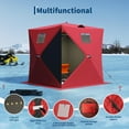 thumbnail image 5 of Lumiparty Pop Up Ice Fishing Tent with 49Ft LED Light Strip, Windproof Portable Hub Design, Fits 3-4 People, Red, 5 of 8