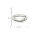 thumbnail image 3 of Solid 10k White Gold 4mm Plain Classic Dome with Flat Edge Men's Wedding Band Ring Size 13.5, 3 of 4