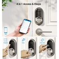 thumbnail image 2 of Veise Smart Lock, Cerradura de puerta de entrada sin llave, Cerraduras inteligentes para puerta delantera con control de aplicación, Cerradura digital electrónica con teclado táctil, Cerrojo inteligen, 2 of 5