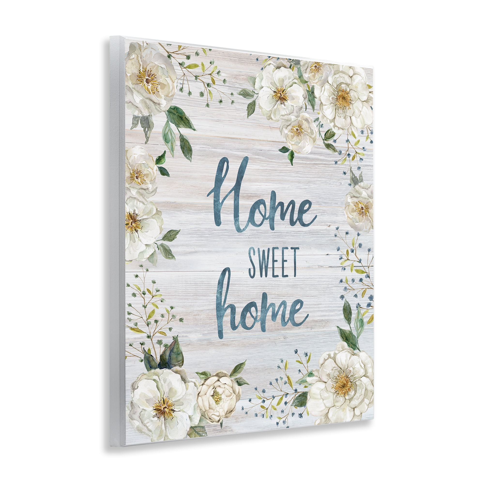 Stupell Industries Sweet Home Shabby Chic Plants & Flowers Painting Unframed Art Print Wall Art, 11 x 14