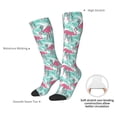 thumbnail image 5 of Picia Women Crew Soft Moisture-wicking Socks Flamingo Pattern Design Cotton Socks, One Size fit All, 5 of 9