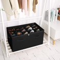 thumbnail image 4 of Organizador de zapatos para clóset, caja plegable con divisores ajustables y cubierta transparente, gabinete de almacenamiento con asas reforzadas, 4 of 4