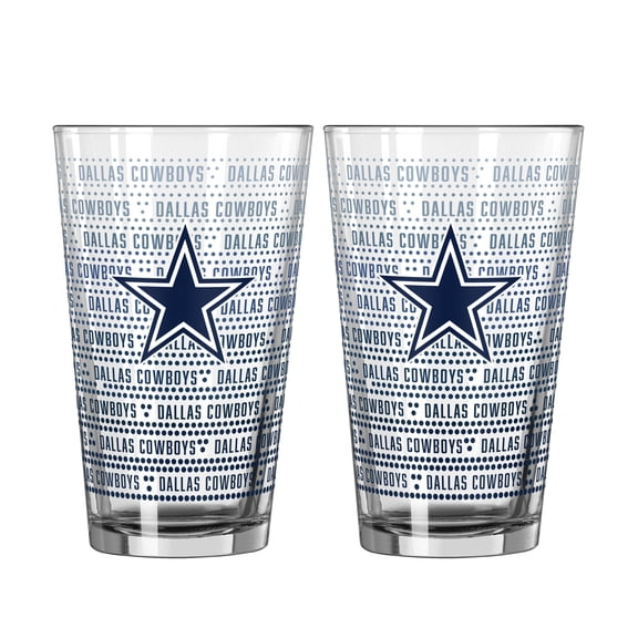 Logo Brands Dallas Cowboys Two-Pack Chant Fade 16oz. Pint Glass Set