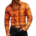 thumbnail image 3 of Thousandth Men's Plaid Western Shirt Classic Long Sleeve Button Down Shirt Casual Versatile Shirts Work Shirts for Men, 3 of 9