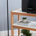 thumbnail image 2 of Riverbay Furniture Transitional Wood Low Bookcase in White and Natural, 2 of 8
