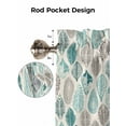 thumbnail image 7 of Curtain Valance for Windows,Teal Leaf Gray Gradient Leaves Kitchen Valances Rod Pocket Short Curtains,Farm Plant Vintage Linen Window Treatment Panel for Bedroom Bathroom 54"x18", 7 of 7