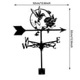 thumbnail image 3 of Hummingbird Metal Weather Vane, 12.66 Inch Roof Mount Weathervane Wind Direction Indicator Garden Stake Direction Indicator Measuring Tool Easy Use for Outside Yard Farm Garden Patio Farmhouse Decor, 3 of 6