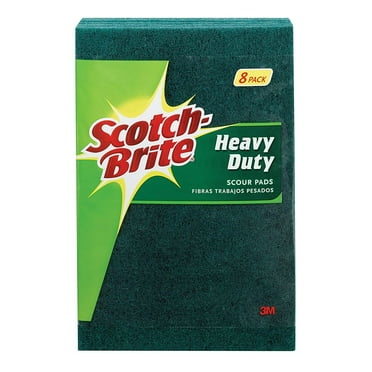 Scotch-Brite 228 Scour Pad, 6 in L, 3.8 in W, Green