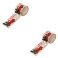 thumbnail image 3 of Moyic Cinta de Navidad de 5,5 yardas y 5cm, cintas de grogrén impresas para envolver regalos, decoración de boda, lazos para el pelo DIY color de cáñamo 2piezas Moyic CBP144555, 3 of 6