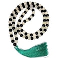 thumbnail image 2 of Rahu Ketu Cat'S Eye/Ketu/Lehsuniya And Black Agate Gem Stone 108+1 Beads (8Mm) Japa Mala For Men & Women-B08RXF, 2 of 2