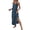 Navy, variant on Women's Summer Dress Sleeveless Halter Ruched Date Night Midi Dresses Irregular Hemline Vacation Beach Dress S Navy