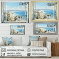 thumbnail image 4 of Designart "Beach View from Coastal Window I" Coastal Framed Wall Art - Coastal Blue Landscape Bedroom Framed Canvas Wall Art, 4 of 6