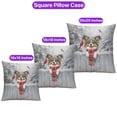 thumbnail image 3 of Playful Papillon Welcomes Winter Snowy Day with Cardinal Bird Pillowcase Double Sided Pap Butterfly Dog Lover Pillow Case Covers - 2017, 3 of 3