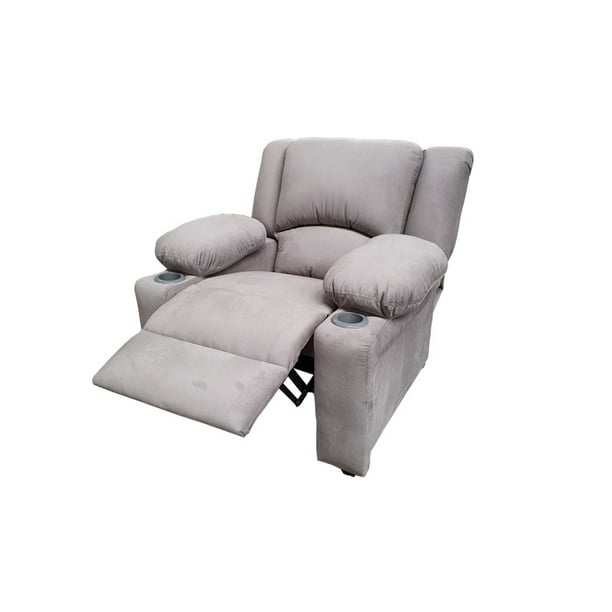 Reclinable Sheraton, Suede Plata, Tu Espacio Muebles. Tu Espacio Muebles Sillón Reclinable Sheraton