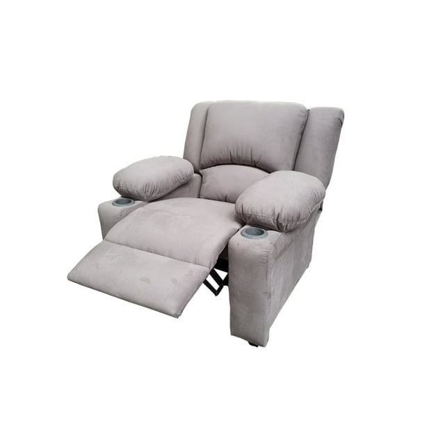 Reclinable Sheraton, Suede Plata, Tu Espacio Muebles. Tu Espacio Muebles Sillón Reclinable Sheraton