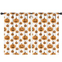 Blackout Kids Curtains,Halloween Simple Pumpkin Pattern Childrens Insulated Curtains Set Of 2,Bedroom Essentials,Toddler Room Decor 42"x63"