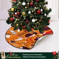 thumbnail image 5 of Fall Wild Animals Christmas Tree Mats Waterproof Tree Skirt, Autumn Cute Elements Xmas Tree Stand Tray Mat Floor Protector Pad for Holiday Party Decoration, 28.3", 5 of 6