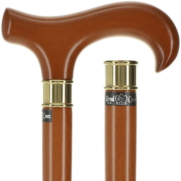 Extra Long, Super Strong Derby Walking Cane (Brown-Brown)