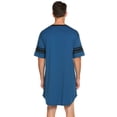 thumbnail image 4 of Men Cotton V-Neck Sleep Shirt Loose Nightshirt Pyjamas, 4 of 6