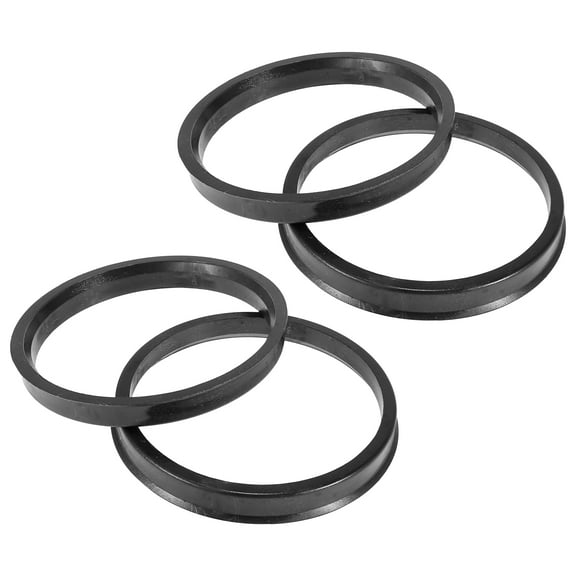 Unique Bargains 4pcs Plastic 78.1mm to 87.1mm Car Hub Centric Rings Wheel Spacer Black