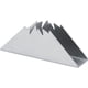 thumbnail image 1 of Servilletero triangular, estante vertical de acero inoxidable, coloque la toalla de papel en el estante de almacenamiento (plateado), 1 of 5