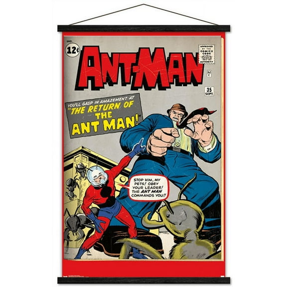 Marvel Comics - Ant-Man - ReVised Cover 27 Wall Poster with Wooden Magnetic Frame, 22.375" x 34"