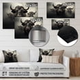 thumbnail image 4 of Designart "Gentle Guardians Grey Buffalo II" Animals Metal Art Living Room, 4 of 5