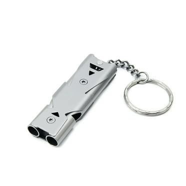 Estrela Emergency Survival Whistles Double Tubes High Decibel Whistle with Keychain for Camping Hiking Outdoor Sports