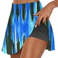 thumbnail image 4 of BiZtdJrK Womens Summer Vacation Skorts Gradient Print High Waist Casual Skort Trendy Party Skirts with Shorts on sale clearance 2025 Blue XL, 4 of 8