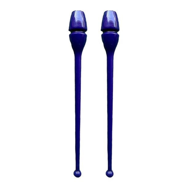 2 mazas de gimnasia rítmica, accesorios de baile profesionales, fáciles de controlar y conectar. azul oscuro