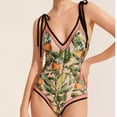 thumbnail image 4 of Lopeceal Women's One Piece Swimsuit Floral Print Bathing Suit Tummy Control Reversible Tie Shoulder Swimming Swimwear Suits, 4 of 8