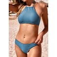 thumbnail image 3 of Ekouaer Women Two Piece Swimsuit Sporty Bikini Tummy Control Bathing Suits Halter Top Swimsuits, 3 of 5