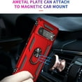 thumbnail image 5 of Feishell Hybrid Armor Phone Case for Google Pixel 6a,Military Grade Shockproof 360 Rotatable Metal Ring Holder Kickstand Support Magnetic Car Mount Dual Layer Protective Phone Cover,Red, 5 of 8