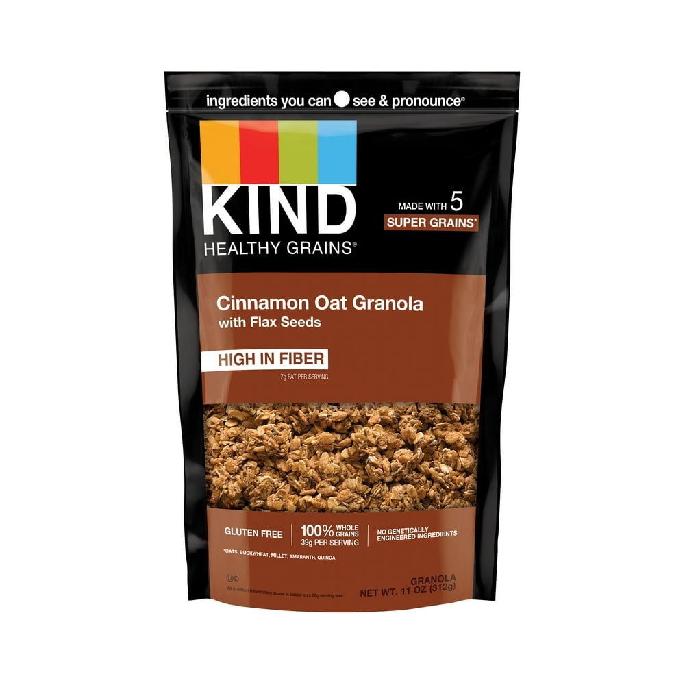 KIND, Cinnamon Oat Granola Clusters, Gluten free, 11 oz Snack Bag