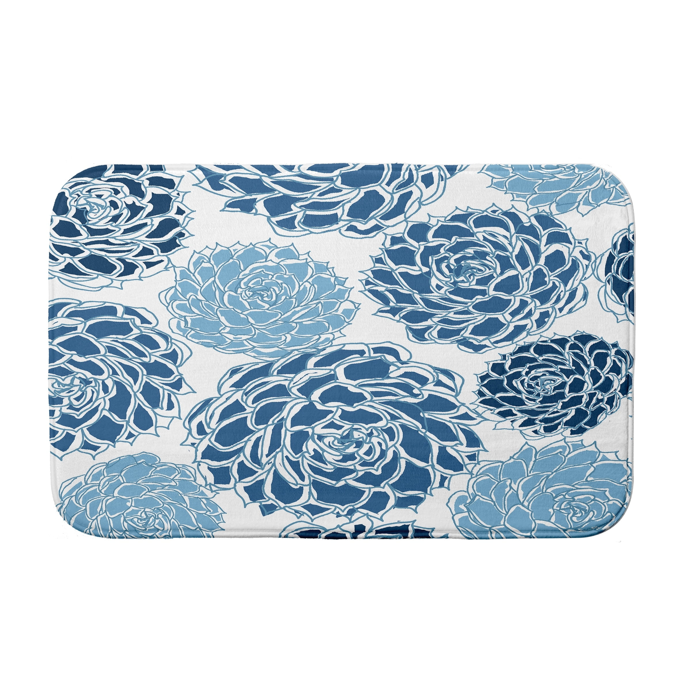 Simply Daisy 34" x 21" Plush Microfiber Green Olivia Bath Mat