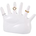 thumbnail image 1 of Rings Hand Holder, Hand Jewelry Holder, Wooden Hand Form Jewelry Display Jewelry Holder, All Round Display,Fade Resistant Exquisite Hand Jewelry Display Stand,for Bracelets Watches, Rings(White), 1 of 9