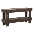thumbnail image 1 of del Hutson Designs Banc de Table en Bois de Pin Massif Classique, Noyer Foncé, 1 of 6