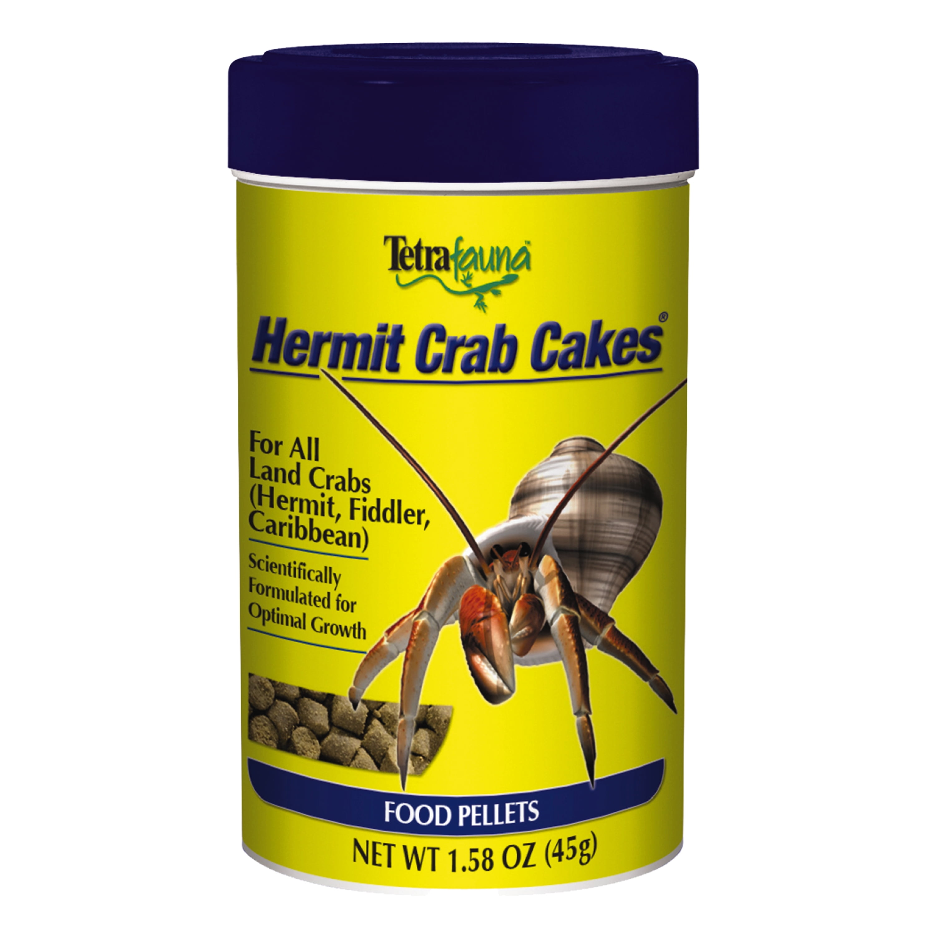 Tetra Fauna Hermit Crab Meal Cakes for All Land Crabs, 1.58-Ounce, Pellets